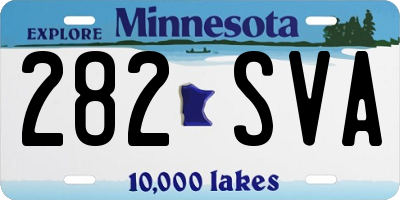 MN license plate 282SVA