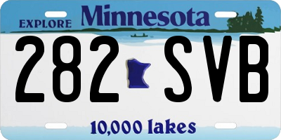 MN license plate 282SVB
