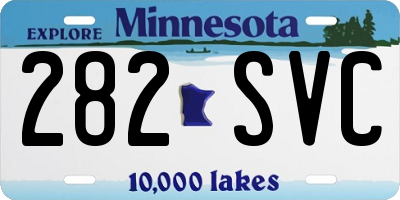 MN license plate 282SVC