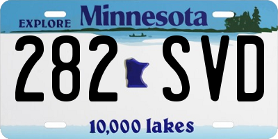 MN license plate 282SVD