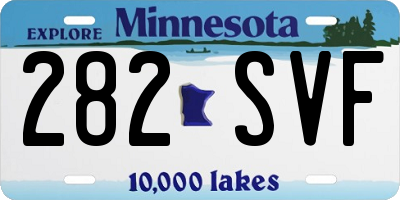 MN license plate 282SVF