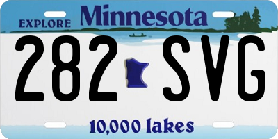 MN license plate 282SVG