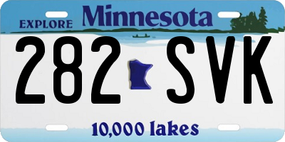 MN license plate 282SVK