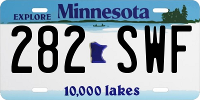 MN license plate 282SWF