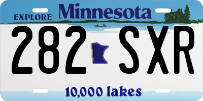 MN license plate 282SXR