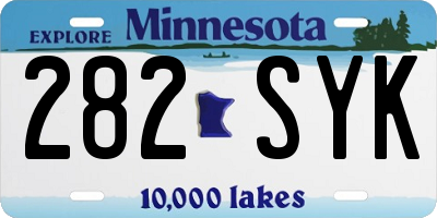 MN license plate 282SYK