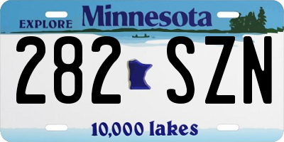 MN license plate 282SZN
