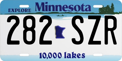 MN license plate 282SZR
