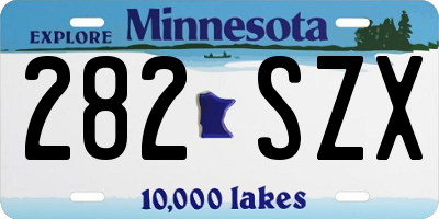 MN license plate 282SZX