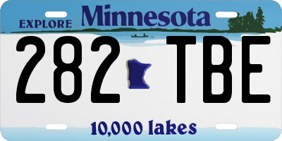 MN license plate 282TBE
