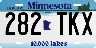 MN license plate 282TKX