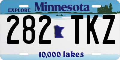 MN license plate 282TKZ