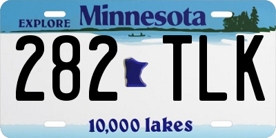 MN license plate 282TLK