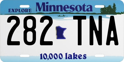 MN license plate 282TNA