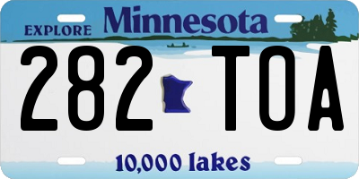 MN license plate 282TOA