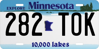 MN license plate 282TOK