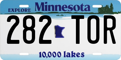 MN license plate 282TOR