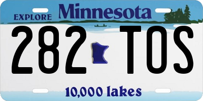 MN license plate 282TOS
