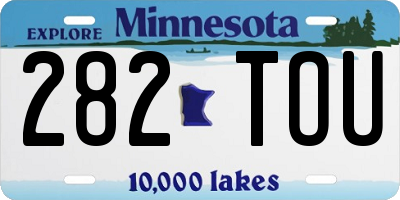 MN license plate 282TOU