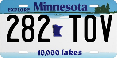 MN license plate 282TOV