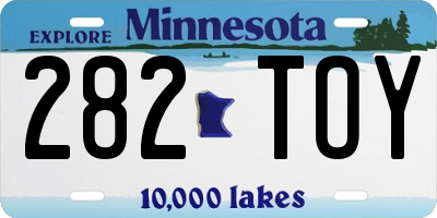 MN license plate 282TOY