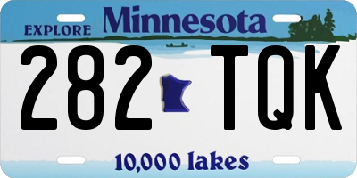 MN license plate 282TQK
