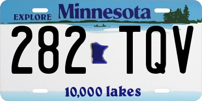 MN license plate 282TQV