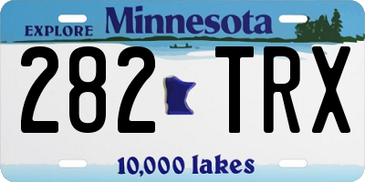 MN license plate 282TRX