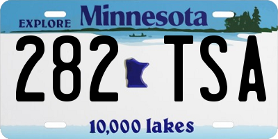 MN license plate 282TSA