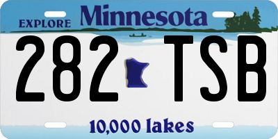 MN license plate 282TSB