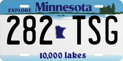 MN license plate 282TSG