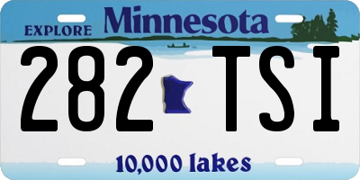 MN license plate 282TSI