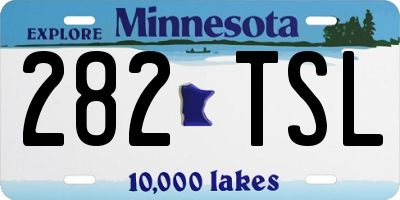 MN license plate 282TSL
