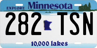 MN license plate 282TSN