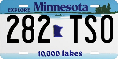 MN license plate 282TSO