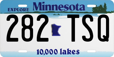 MN license plate 282TSQ