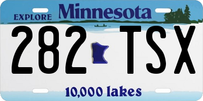 MN license plate 282TSX