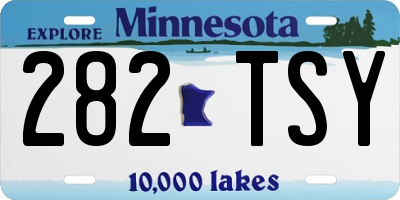 MN license plate 282TSY