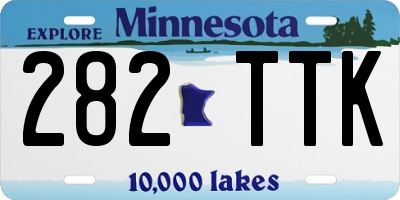MN license plate 282TTK