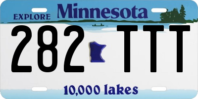 MN license plate 282TTT