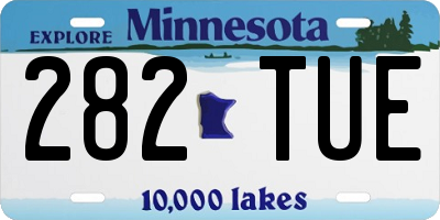 MN license plate 282TUE