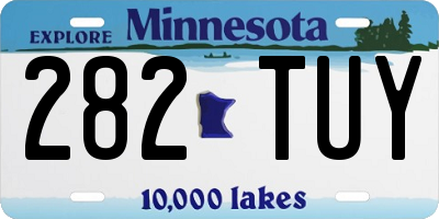 MN license plate 282TUY