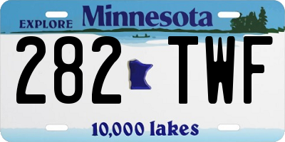 MN license plate 282TWF