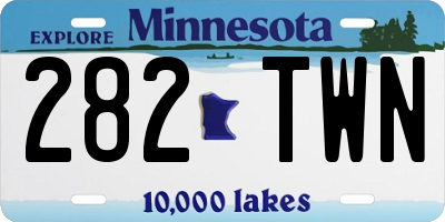 MN license plate 282TWN
