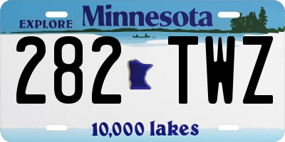 MN license plate 282TWZ