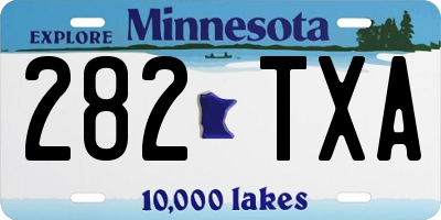 MN license plate 282TXA