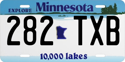 MN license plate 282TXB