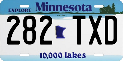 MN license plate 282TXD