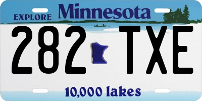 MN license plate 282TXE