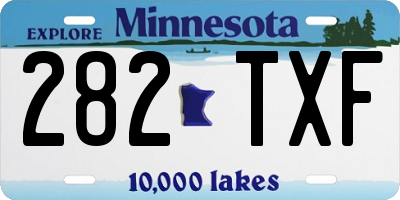 MN license plate 282TXF